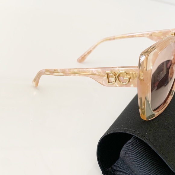 Dolce & Gabbana Blush Sunglasses with Gold Logo main image 5